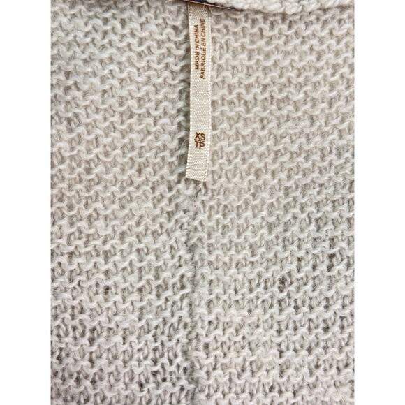 Free People Gray Textured V Neck Alpaca Wool Blend Sweater Size XS - Picture 10 of 10